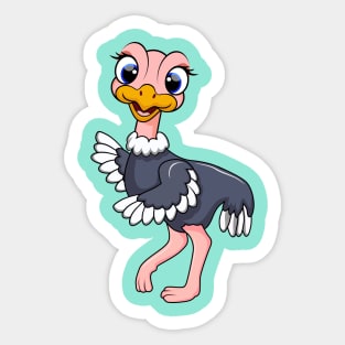 Adorable Ostrich Sticker